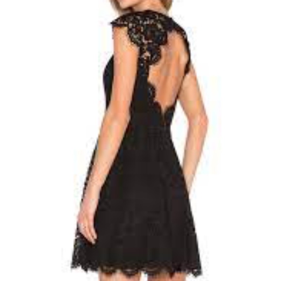 Kate Spade Rose Lace Mini Dress Black Size 8 - Picture 14 of 16